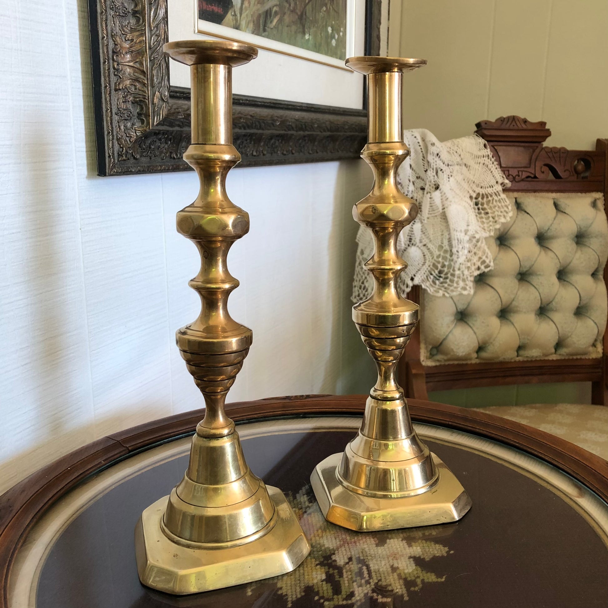 Brass Push Up Candlestick – Montgomery Antiques & Interiors