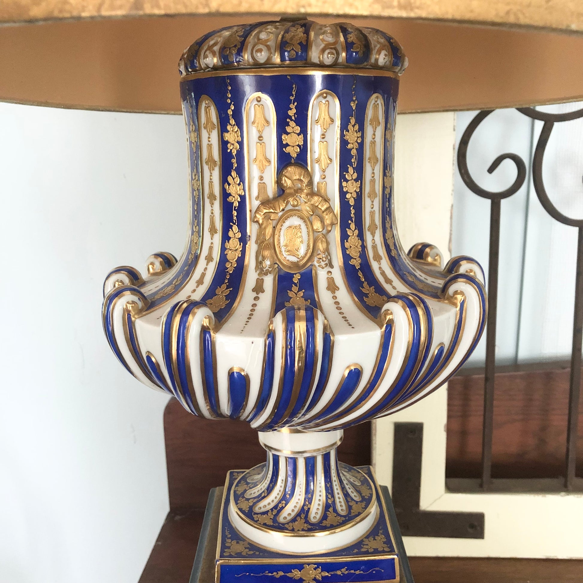 Brass Cherub Lamp with Silk Shade – Sarah Church Antiques & Vintage Wares